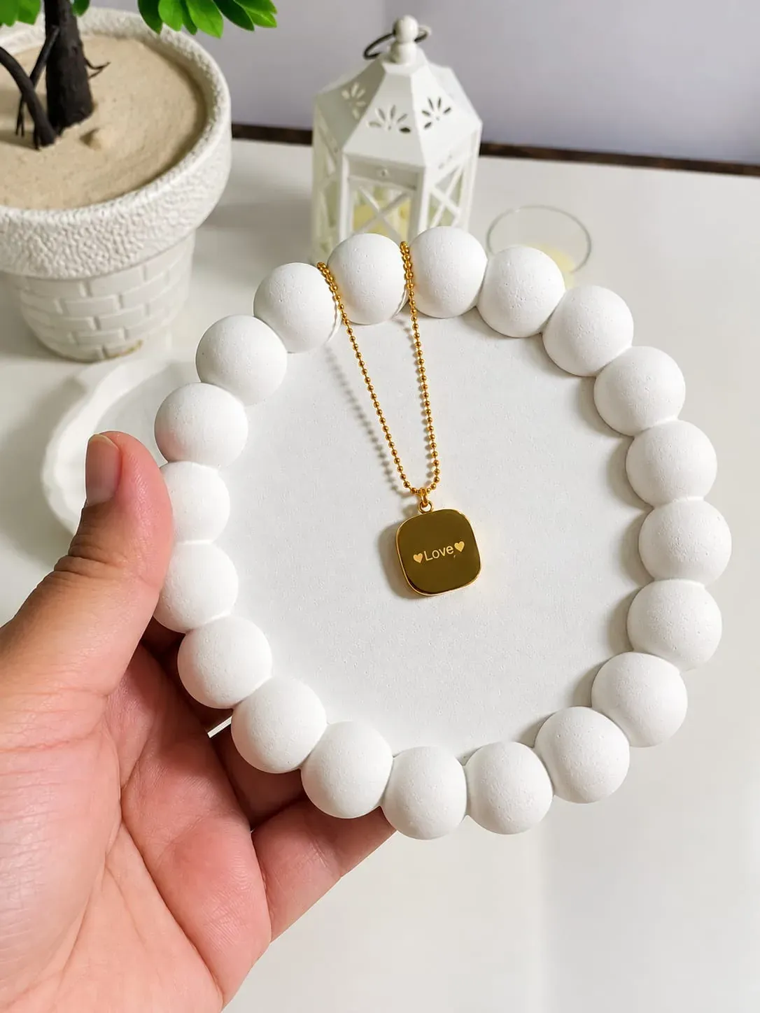Square Pendant Necklace