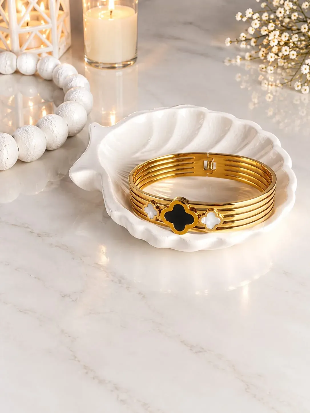 Black Clover Layered Bangle